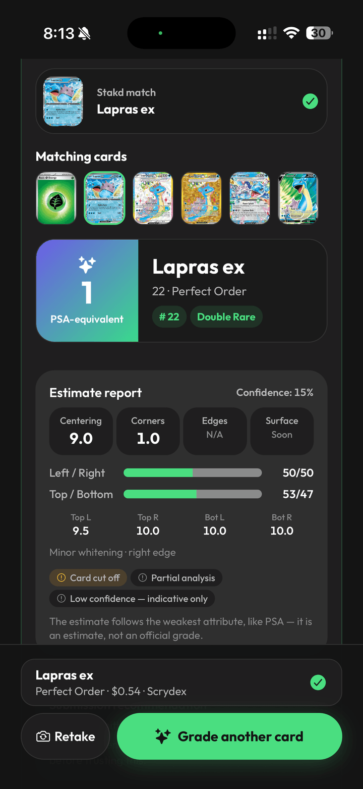 Grade any card with AI
