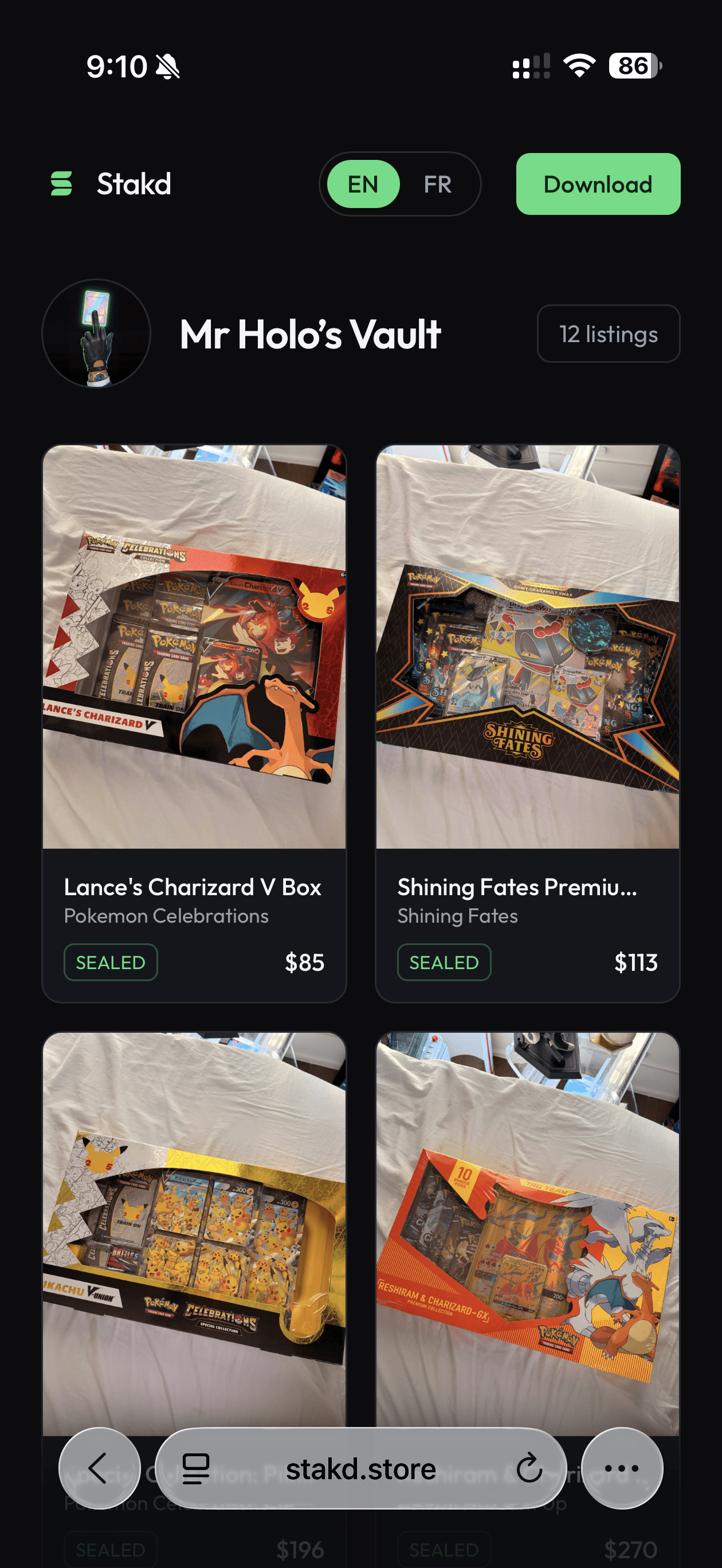 Stakd store shared from a portfolio