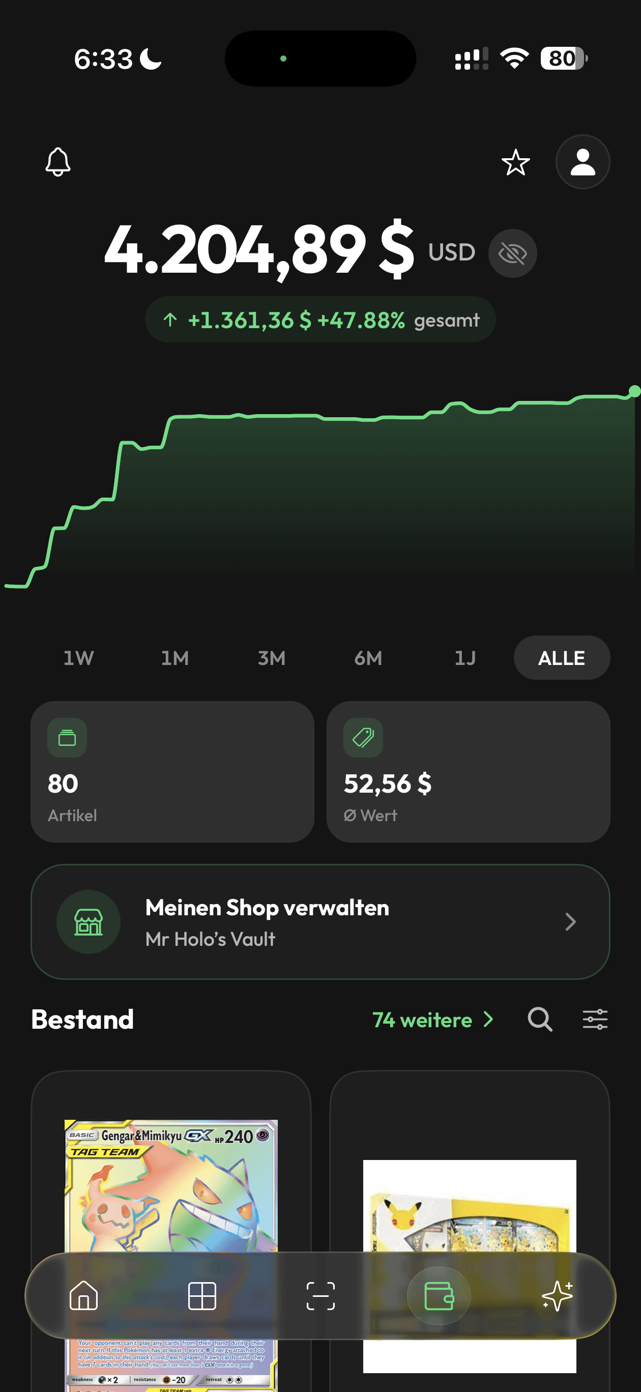 Verstehe, wie sich deine Sammlung entwickelt