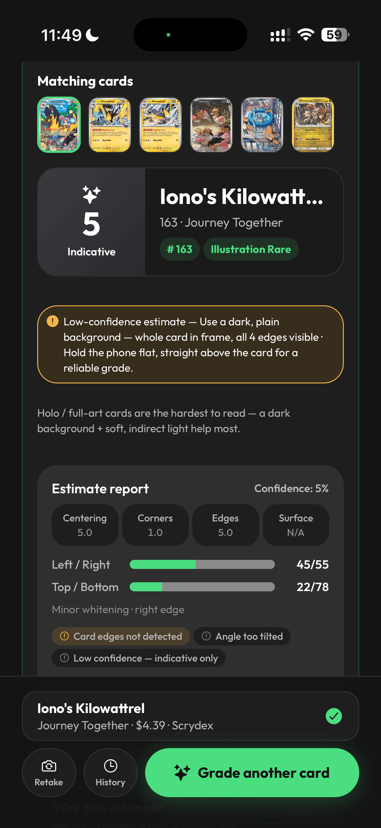 Grade any card with AI