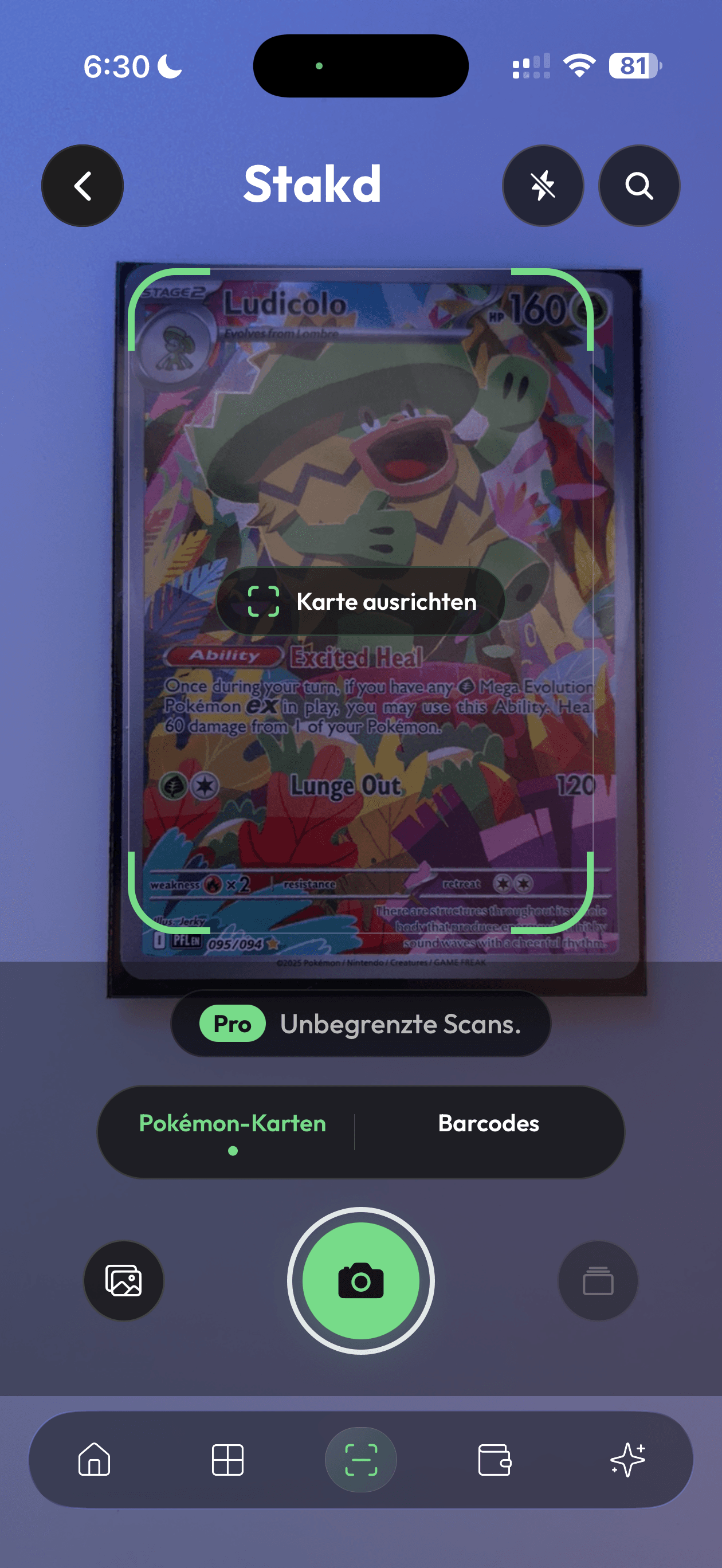 Karte scannen, in Sekunden hinzufügen
