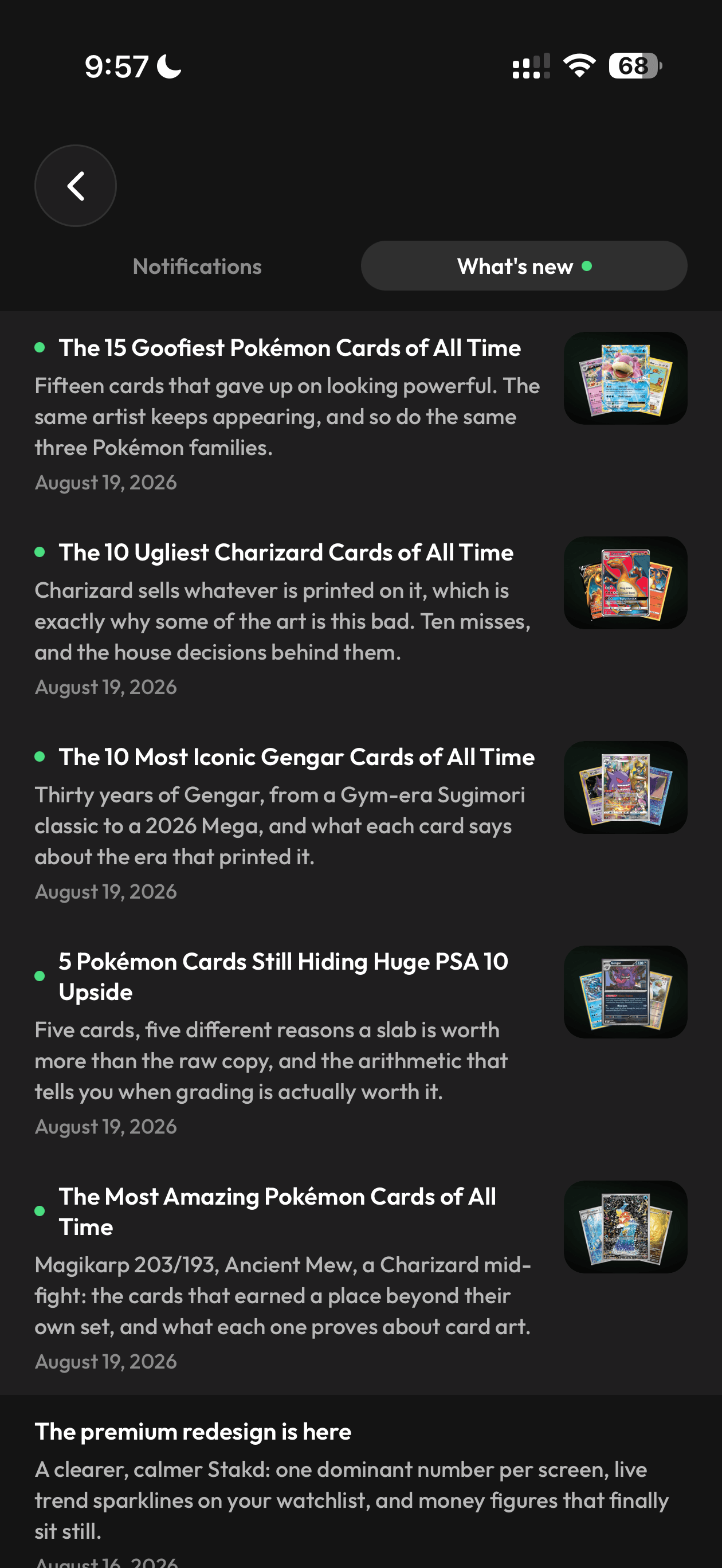 Stakd What's new: collecting articles and app updates