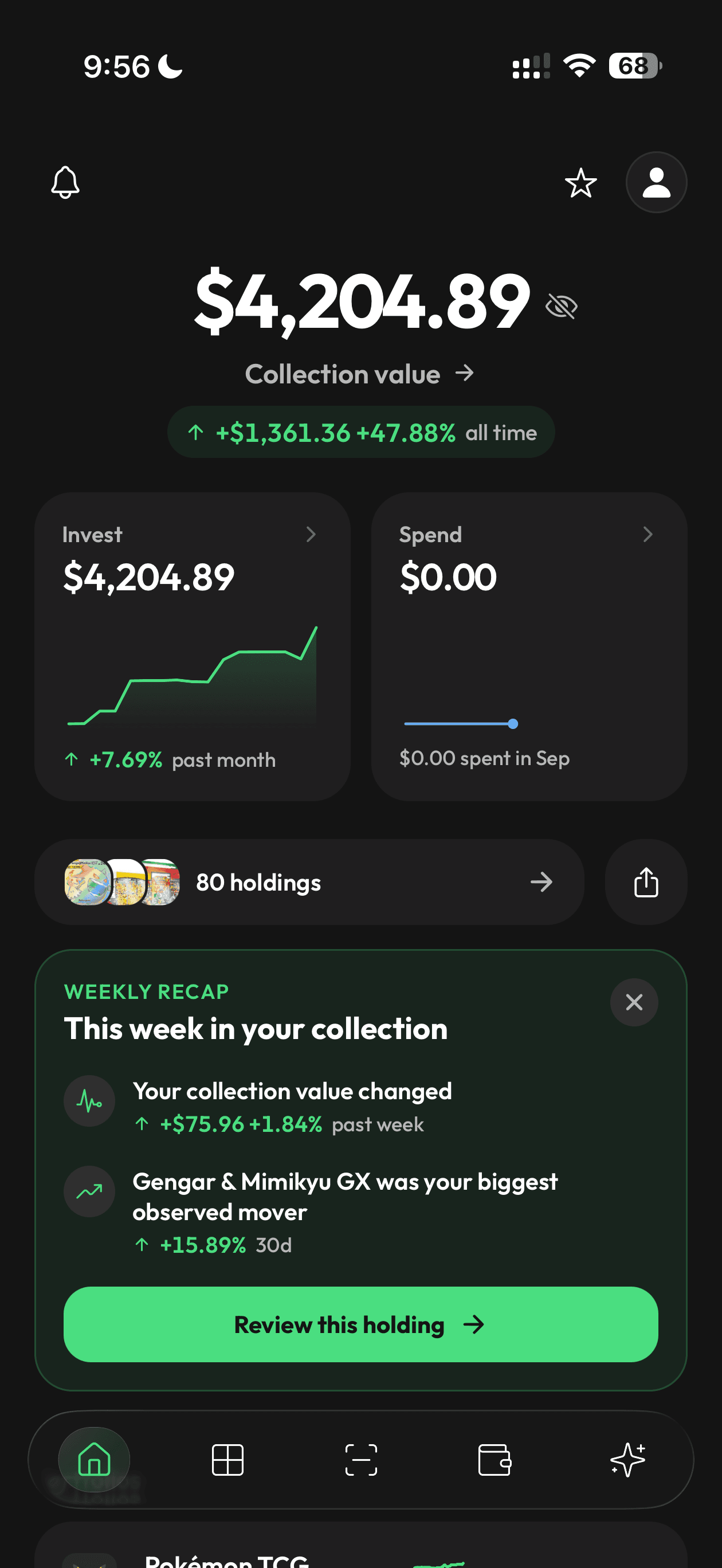 Stakd home: collection value, investment and portfolios